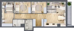 4 pokoje, mieszkanie 76,09 m², piętro 2, oferta nr CM2/1, Nowa Drożdżownia - Etap II, Kraków, Bieżanów-Prokocim, ul. Drożdżowa 5