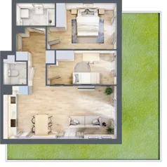 3 pokoje, mieszkanie 65,75 m², parter, oferta nr CM0/3, Nowa Drożdżownia - Etap II, Kraków, Bieżanów-Prokocim, ul. Drożdżowa 5