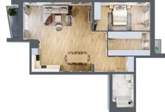 2 pokoje, apartament 76,70 m², piętro 3, oferta nr 414A, Krowodrza Park, Kraków, Krowodrza, Łobzów, al. Kijowska