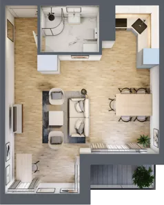 1 pokój, apartament 35,05 m², piętro 6, oferta nr 716A, Krowodrza Park, Kraków, Krowodrza, Łobzów, al. Kijowska