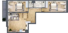 3 pokoje, apartament 68,50 m², piętro 2, oferta nr 315A, Krowodrza Park, Kraków, Krowodrza, Łobzów, al. Kijowska