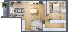 2 pokoje, apartament 67,02 m², piętro 1, oferta nr 210B, Krowodrza Park, Kraków, Krowodrza, Łobzów, al. Kijowska