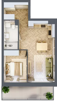 2 pokoje, mieszkanie 42,48 m², piętro 2, oferta nr 32, Lwowska 14, Chorzów, ul. Lwowska 14