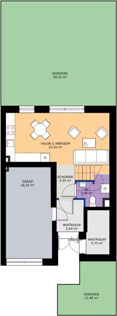 Dom 145,57 m², oferta nr 23.2, Osiedle Albatrosów I, Kraków, Podgórze, Rybitwy, ul. Albatrosów
