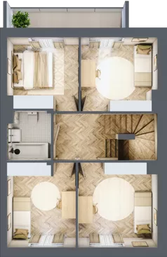 Dom 145,57 m², oferta nr 23.2, Osiedle Albatrosów I, Kraków, Podgórze, Rybitwy, ul. Albatrosów