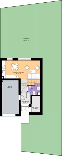 Dom 146,06 m², oferta nr 23A.2, Osiedle Albatrosów I, Kraków, Podgórze, Rybitwy, ul. Albatrosów