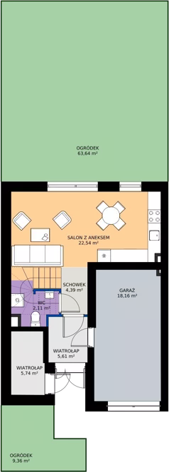 Dom 146,12 m², oferta nr 25.2, Osiedle Albatrosów I, Kraków, Podgórze, Rybitwy, ul. Albatrosów