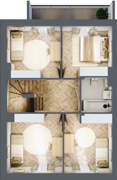Dom 146,12 m², oferta nr 25.2, Osiedle Albatrosów I, Kraków, Podgórze, Rybitwy, ul. Albatrosów