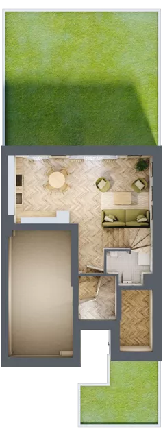 Dom 145,73 m², oferta nr 25A.1, Osiedle Albatrosów I, Kraków, Podgórze, Rybitwy, ul. Albatrosów
