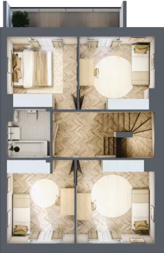 Dom 145,73 m², oferta nr 25A.1, Osiedle Albatrosów I, Kraków, Podgórze, Rybitwy, ul. Albatrosów