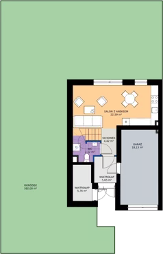 Dom 146,22 m², oferta nr 25A.2, Osiedle Albatrosów I, Kraków, Podgórze, Rybitwy, ul. Albatrosów