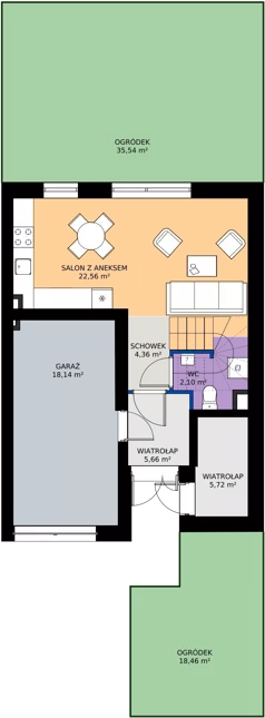 Dom 145,79 m², oferta nr 25C.1, Osiedle Albatrosów I, Kraków, Podgórze, Rybitwy, ul. Albatrosów