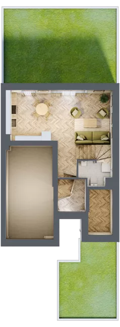 Dom 145,79 m², oferta nr 25C.1, Osiedle Albatrosów I, Kraków, Podgórze, Rybitwy, ul. Albatrosów