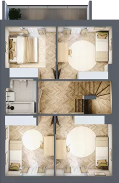 Dom 145,79 m², oferta nr 25C.1, Osiedle Albatrosów I, Kraków, Podgórze, Rybitwy, ul. Albatrosów