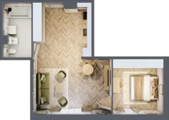 2 pokoje, mieszkanie 54,46 m², parter, oferta nr 2.1, Nowe Zabrze, Zabrze, Centrum Północ, ul. Koźlika