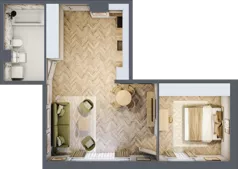2 pokoje, mieszkanie 54,32 m², parter, oferta nr 4.1, Nowe Zabrze, Zabrze, Centrum Północ, ul. Koźlika