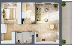 3 pokoje, mieszkanie 61,41 m², piętro 2, oferta nr 4.20, Nowe Zabrze, Zabrze, Centrum Północ, ul. Koźlika