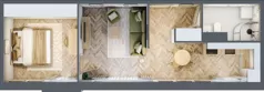 2 pokoje, mieszkanie 43,74 m², piętro 1, oferta nr 6.8, Nowe Zabrze, Zabrze, Centrum Północ, ul. Koźlika