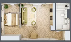 1 pokój, mieszkanie 44,81 m², piętro 1, oferta nr 6.11, Nowe Zabrze, Zabrze, Centrum Północ, ul. Koźlika
