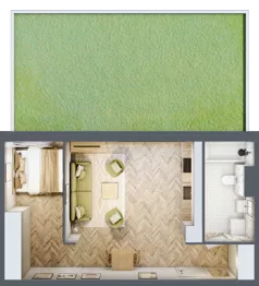 1 pokój, mieszkanie 44,81 m², piętro 1, oferta nr 6.11, Nowe Zabrze, Zabrze, Centrum Północ, ul. Koźlika