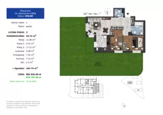 3 pokoje, mieszkanie 59,74 m², parter, oferta nr 21.1, Osiedle Albatrosów II, Kraków, Podgórze, Rybitwy, ul. Albatrosów  21