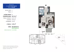 1 pokój, mieszkanie 30,78 m², piętro 2, oferta nr 21.16, Osiedle Albatrosów II, Kraków, Podgórze, Rybitwy, ul. Albatrosów 21