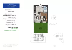 2 pokoje, mieszkanie 35,72 m², parter, oferta nr 21.3, Osiedle Albatrosów II, Kraków, Podgórze, Rybitwy, ul. Albatrosów 21