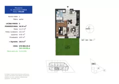 2 pokoje, mieszkanie 36,55 m², parter, oferta nr 21C.1, Osiedle Albatrosów II, Kraków, Podgórze, Rybitwy, ul. Albatrosów 21