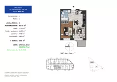 2 pokoje, mieszkanie 36,79 m², piętro 1, oferta nr 21C.11, Osiedle Albatrosów II, Kraków, Podgórze, Rybitwy, ul. Albatrosów  21