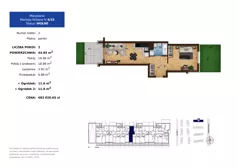 2 pokoje, mieszkanie 44,85 m², parter, oferta nr 6.33, Mierzeja Wiślana IV, Kraków, Podgórze, Płaszów, ul. Mierzeja Wiślana 6/6A