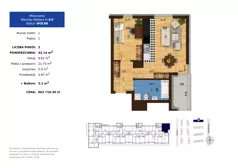 2 pokoje, mieszkanie 42,14 m², piętro 1, oferta nr 6.5, Mierzeja Wiślana IV, Kraków, Podgórze, Płaszów, ul. Mierzeja Wiślana 6/6A