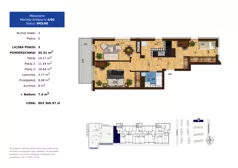 3 pokoje, mieszkanie 55,51 m², piętro 5, oferta nr 6.80, Mierzeja Wiślana IV, Kraków, Podgórze, Płaszów, ul. Mierzeja Wiślana 6/6A