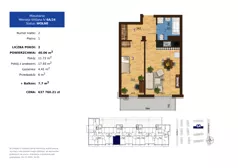 2 pokoje, mieszkanie 40,06 m², piętro 1, oferta nr 6A.24, Mierzeja Wiślana IV, Kraków, Podgórze, Płaszów, ul. Mierzeja Wiślana 6/6A