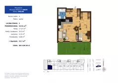2 pokoje, mieszkanie 53,91 m², parter, oferta nr 6B.84, Mierzeja Wiślana III, Kraków, Podgórze, Płaszów, ul. Mierzeja Wiślana 6B/6C