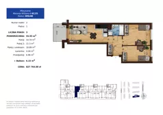 3 pokoje, mieszkanie 55,93 m², piętro 1, oferta nr 6C.25, Mierzeja Wiślana III, Kraków, Podgórze, Płaszów, ul. Mierzeja Wiślana 6B/6C
