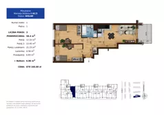 3 pokoje, mieszkanie 58,40 m², piętro 1, oferta nr 6C.3, Mierzeja Wiślana III, Kraków, Podgórze, Płaszów, ul. Mierzeja Wiślana 6B/6C