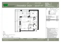 2 pokoje, mieszkanie 63,07 m², piętro 1, oferta nr 2, Panarea, Warszawa, Ursus, ul. Ryżowa