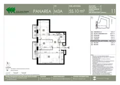 3 pokoje, mieszkanie 55,11 m², piętro 3, oferta nr 11, Panarea, Warszawa, Ursus, ul. Ryżowa