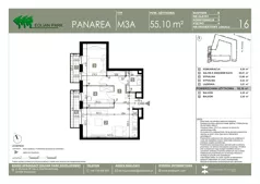 3 pokoje, mieszkanie 55,10 m², piętro 4, oferta nr 16, Panarea, Warszawa, Ursus, ul. Ryżowa