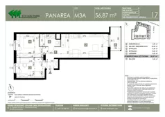 3 pokoje, mieszkanie 56,87 m², piętro 1, oferta nr 17, Panarea, Warszawa, Ursus, ul. Ryżowa