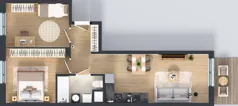 3 pokoje, mieszkanie 55,22 m², piętro 2, oferta nr 24, Panarea, Warszawa, Ursus, ul. Ryżowa