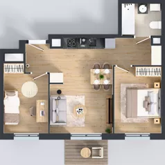 3 pokoje, mieszkanie 49,92 m², piętro 2, oferta nr 72, Panarea, Warszawa, Ursus, ul. Ryżowa