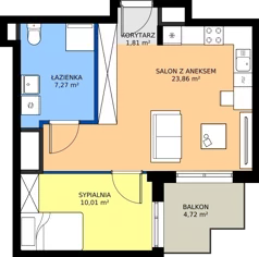 2 pokoje, mieszkanie 42,95 m², piętro 1, oferta nr 85, Panarea, Warszawa, Ursus, ul. Ryżowa