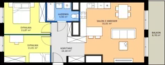 3 pokoje, mieszkanie 68,63 m², piętro 1, oferta nr 1, Panarea, Warszawa, Ursus, ul. Ryżowa