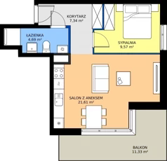 2 pokoje, mieszkanie 43,21 m², piętro 1, oferta nr 3, Panarea, Warszawa, Ursus, ul. Ryżowa