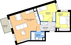 3 pokoje, mieszkanie 55,13 m², piętro 1, oferta nr 107, Panarea, Warszawa, Ursus, ul. Ryżowa
