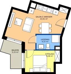 2 pokoje, mieszkanie 36,19 m², piętro 4, oferta nr 59, Panarea, Warszawa, Ursus, ul. Ryżowa