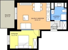 2 pokoje, mieszkanie 38,64 m², piętro 1, oferta nr 4, Panarea, Warszawa, Ursus, ul. Ryżowa