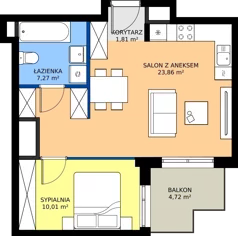 2 pokoje, mieszkanie 42,87 m², piętro 4, oferta nr 100, Panarea, Warszawa, Ursus, ul. Ryżowa