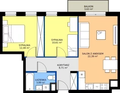 3 pokoje, mieszkanie 58,08 m², piętro 4, oferta nr 14, Panarea, Warszawa, Ursus, ul. Ryżowa